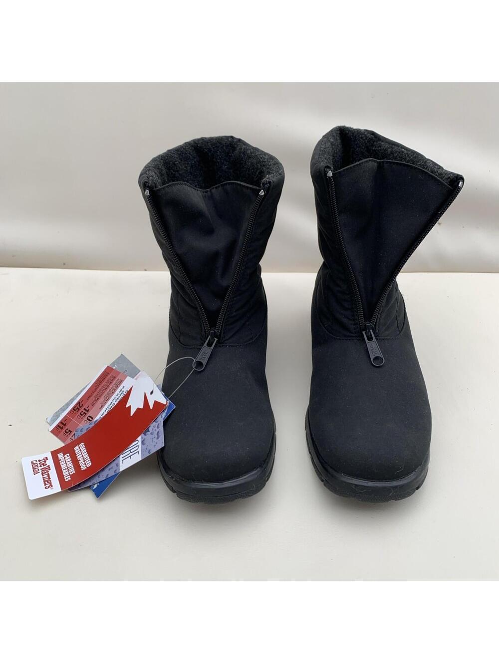 New Toe Warmers Women Winter Boots Whaterproof Black Size 11 made in Canada